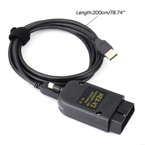 Herramienta de Diagnóstico Automotriz V25.3 HEX V2 VAG VCDS ATMEGA162 FT232 Escáner de Coche OBD2 HEX VII para Volkswagen <span class=keywords><strong>Audi</strong></span> VW - Product Image 5