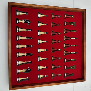 Set di <span class=keywords><strong>Scacchi</strong></span> di Lusso in Stile Europeo di Alta Gamma <span class=keywords><strong>con</strong></span> Pezzi in Metallo Abbinati Adatto per Giochi di Famiglia e Regali - Product Image 5