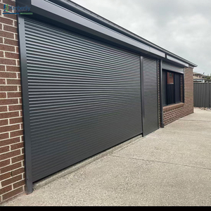 Porte à enroulement en alliage d'aluminium pour villa, appartement, usage commercial, porte de sécurité <span class=keywords><strong>motorisée</strong></span> électrique, design moderne, 5 ans - Product Image 2