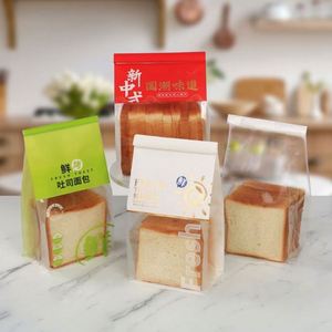 Bolsas de papel kraft para panadería con ventana, personalizadas, de papel de algodón reciclado, para tostadas, con cierre de alambre, para alimentos para mascotas y gelatina. - Product Image 5