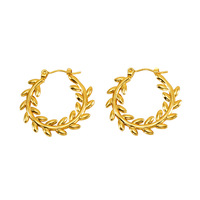 Boucles d'oreilles clous en or coloré en forme de grand trèfle, en résine de titane, avec perles fines en vrac, pour femmes, vente en gros