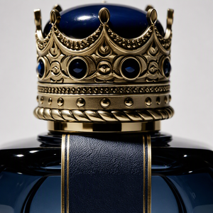 Perfume LF Luxe Private Label Royal Jeweled Crown Lid, Aroma Árabe Personalizado, Intenso Almizcle, Ámbar y Oud, 100 ml, Blue Mist Gift - Product Image 4