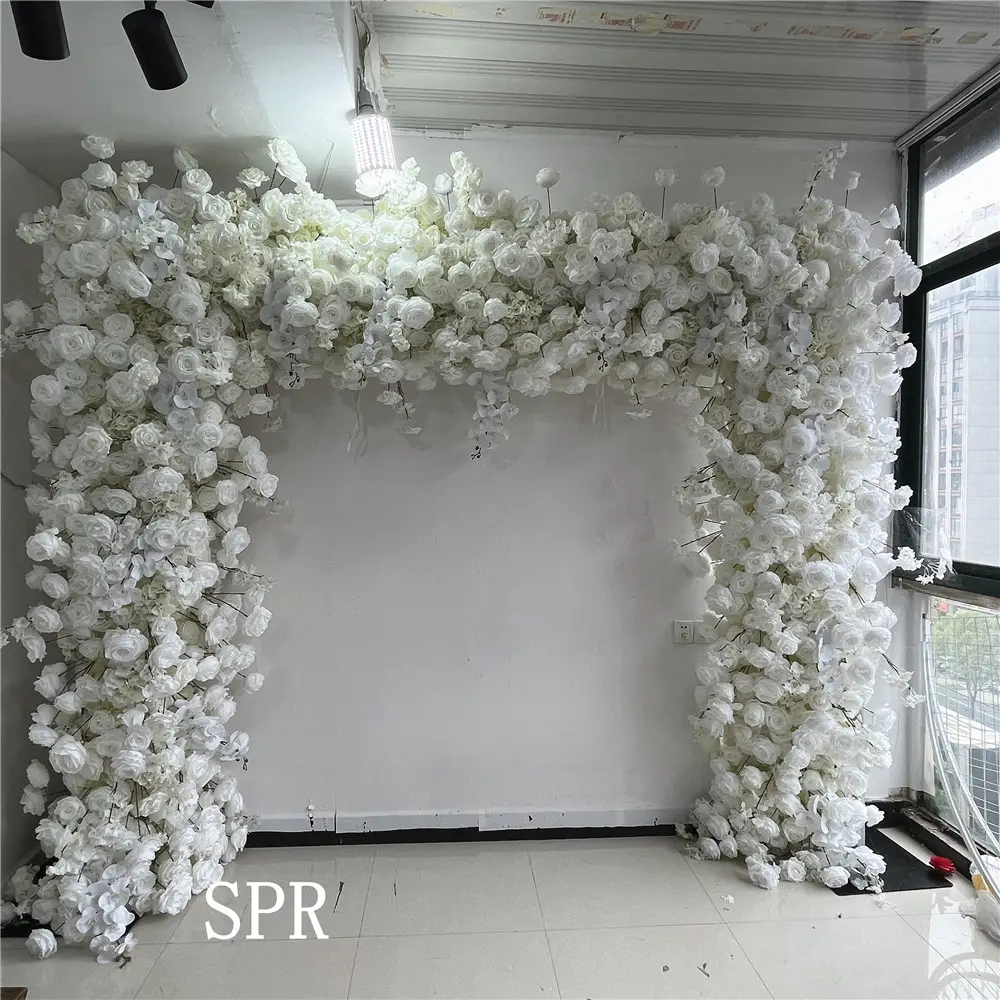 SPR Cheap Artificial Flower Wall Wedding Decor Pink Blush Mix color Roll Flower Wall per la decorazione di nozze