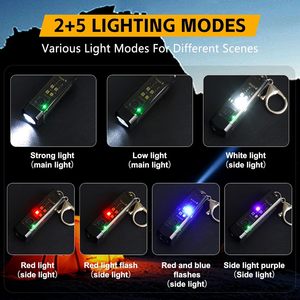 Linterna LED de aluminio portátil recargable con imán potente para exteriores, ideal para camping, llavero y EDC, venta al por mayor - Product Image 3