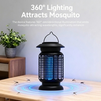 Lampe anti-moustiques électrique portable 18W, piège à insectes UV avec plateau amovible pour intérieur, extérieur et camping
