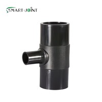 Raccord en T égal à fusion bout à bout en PEHD moulé par injection BFT40A, haute pression, noir SDR11, personnalisable en usine