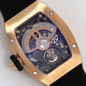 Montre-bracelet chronographe automatique ultra-mince squelette pour femme, personnalisée, en moissanite 0701, avec diamants, modèle Victory Podium - Product Image 5