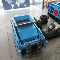 Concasseur hydraulique à double rouleau à grande capacité avec moteur pour le broyage du clinker de ciment, structure compacte, capacité de 30 à 300 t/h