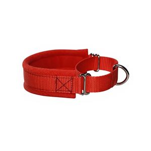 Collar de Perro Martingale Personalizado de Terciopelo con Forro de Felpa Sólida, Rojo - 35 mm de Ancho - Product Image 1