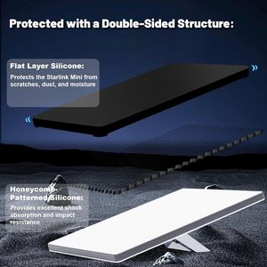 Funda Protectora de Silicona Suave de Color Negro para Starlink Mini, Carcasa Protectora Completa para Starlink Mini - Product Image 4