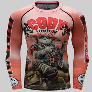 Custom MMA Fightwear abbigliamento sublimazione BJJ Rash Guard maglietta a manica lunga compressione maglietta da allenamento per MMABoxingJiu-Jitsu - Product Image 1