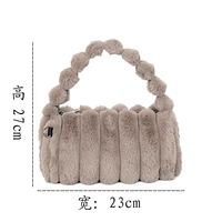 Nouveau sac en peluche automne-hiver, grande capacité, idéal pour les trajets quotidiens et les sorties, porté épaule ou croisé