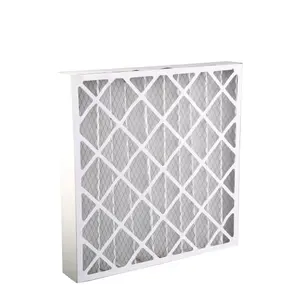 Foldaway Paper Frame Synthetic fibre AC System Pleated Pre Filter Furnace Filter with Cardboard