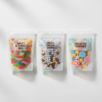 Bolsa Doypack de 10oz con Cierre Hermético Metalizado para Dulces Estilo Werther's Sin Gluten, Grado Alimenticio, para Tiendas de Dulces