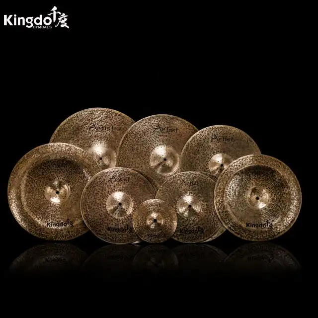 Kingdo Dark Serie 5 Stuks B20 Cymbals Professionele 100% Hand Made Cymbals Set