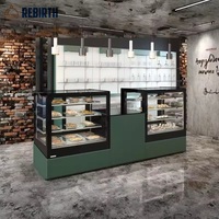 Vitrine réfrigérée pour gâteaux, refroidie par air, de qualité commerciale, directement de l'usine, pour hôtel et restaurant, élégante vitrine