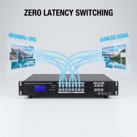 Procesador de Video Matriz de Conmutación Continua Hardrock 4K60 8x8 con Enrutamiento, Gestión EDID y Control Flexible de Red IP para Pro AV (Metal)