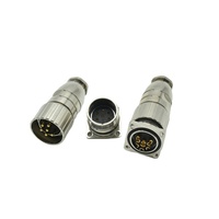 Connecteur industriel étanche M23, prise mâle 6 broches et prise femelle
