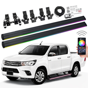 Marchepieds électriques automatiques en alliage d'aluminium avec éclairage LED coloré pour <span class=keywords><strong>TOYOTA</strong></span> Hilux REVO 2015-2019 - Product Image 1