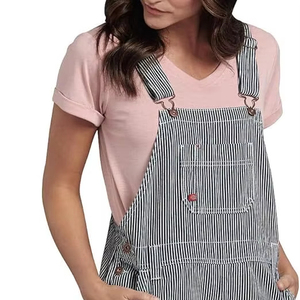 Combinaison de travail unisexe en coton avec bretelles réglables, salopette rayée à manches longues, uniforme, fourniture d'usine OEM - Product Image 1