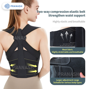 Pendukung bahu Orthotics punggung, alat pengkoreksi postur dengan tali postur bisa disesuaikan - Product Image 3