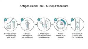 Kit Test Antigenico per Virus dell'Influenza Aviaria AIV H5 H7 H9, Rilevamento della Grippa Aviaria, Test su Strisce di Tampone Cloacale per Polli, Anatre e Allevamenti Avicoli, OEM ODM - Product Image 3