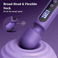 Wand-Vibrator-Set LCD-Massagestab mit 3 Aufsätzen Klitoris G-Punkt Stimulator Paar Erwachsenen-Sexspielzeug Vibrator für Frauen