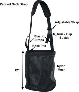Échantillon gratuit : Sac d'alimentation pour chevaux, sac à foin en maille robuste avec sangle réglable pour un confort optimal - Product Image 3