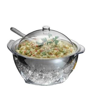 Couverture de réfrigérateur pour salade en gros, bol à salade en plastique avec couvercle et fourchette - Product Image 4