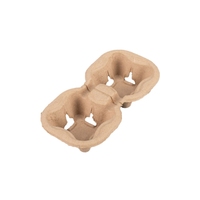 Support jetable en fibre de pulpe pour 2/4 gobelets – Plateau de transport pour café, thé et boissons chaudes à emporter