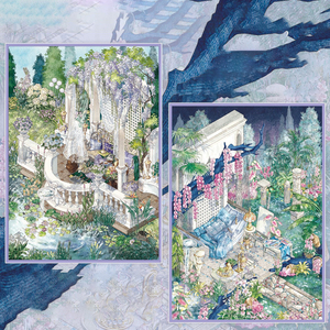 Pegatinas 3D de Paisajes Impermeables PET Tenghua Ting Lanhuaxi al por Mayor, Juguetes Hechos a Mano para Aliviar el Estrés, Regalos Promocionales UV - Product Image 1
