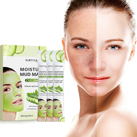Masque de boue hydratant pour le soin de la peau OEM, à l'huile de concombre, contrôle du sébum, resserre les pores, élimine les points noirs, nettoyage en profondeur, masque facial en argile blanchissant