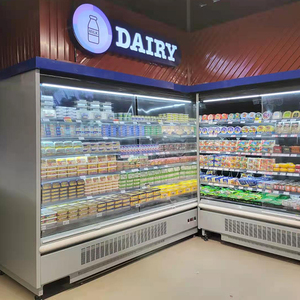 <span class=keywords><strong>Réfrigérateur</strong></span> commercial à refroidissement par air avec dégivrage automatique, commande numérique et rideau nocturne pour l'affichage des fruits et légumes en magasin d'alimentation - Product Image 6