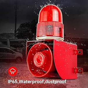 220V 120dB cao Decibel xách tay an ninh linh sam báo động còi báo động an toàn xây dựng báo động với đèn hiệu ánh sáng - Product Image 5