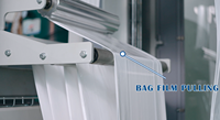 Machine d'emballage tubulaire FFS pour granulés de caoutchouc, machine d'emballage FFS automatique pour particules de PE