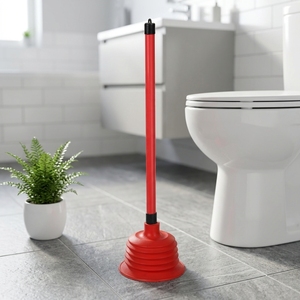 Sturalavandini ad Alta Pressione in TPR con Manico Lungo in PVC da 43 cm, Sturalavandini per Lavandino con Manico Lungo - Product Image 2