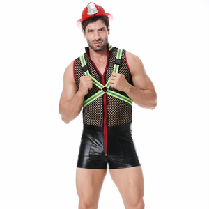 <span class=keywords><strong>Costume</strong></span> de Cosplay <span class=keywords><strong>Homme</strong></span> <span class=keywords><strong>Pompier</strong></span> 2026 – Tenue de Performance Sexy pour Adultes (Haut et Legging) - Product Image 1