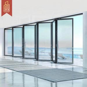 Portes en aluminium Pliage accordéon Design Gain de place Patio Cuisine <span class=keywords><strong>Maison</strong></span> Utilisation Durable Flexible Vue dégagée Alternative <span class=keywords><strong>Porte</strong></span> pliante - Product Image 2