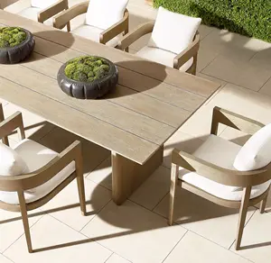Outdoor leisure hotel terrace tables and chairs villa garden outdoor restaurant teak dining chair