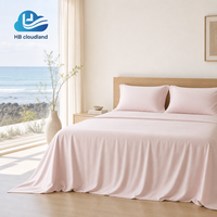 Parure de draps Cloudland certifiée OEKO-TEX, 400TC, tissage satiné lisse, luxe, viscose de bambou biologique, garnissage en soie, rafraîchissante, toutes saisons