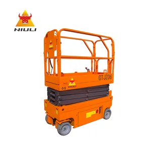 NIULIคุณภาพสูงSelf Propelled Professional Scissor Lift,Scissor Liftโรงงานใช้ลิฟท์ราคาถูกราคาขาย