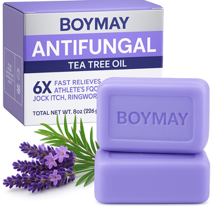 Jabón antibacteriano de lavanda <span class=keywords><strong>natural</strong></span> y árbol de té de etiqueta privada | Barra facial corporal hidratante antiacné hecha a mano para limpieza profunda - Product Image 1