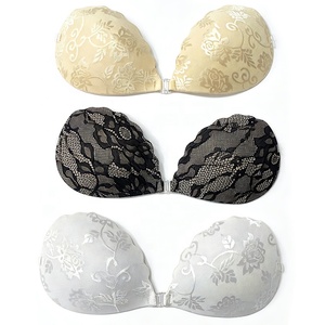 Lace Shell Shape Sticky <strong>Bra</strong> <strong>Strapless</strong> Self Adhesive Push up <strong>Bra</strong> with Removable <strong>Clear</strong> Strap - Product Image 5