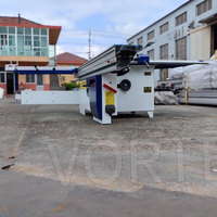 Scie circulaire horizontale de haute précision Vortek avec table coulissante, moteur 5,5 kW 380 V/220 V, garantie 1 an, lame principale 300 mm