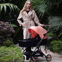 Poussette bébé pliable légère en alliage d'aluminium, réversible, pour pique-nique, randonnée et voyage en plein air