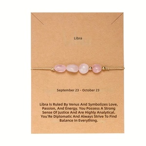 Nouveau bracelet en pierre naturelle tressé à la main pour femme, signe du zodiaque, perles européennes et américaines, best-seller sur <span class=keywords><strong>Amazon</strong></span> - Product Image 2