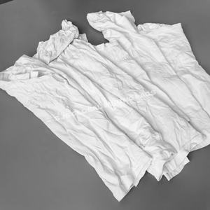 Chiffons en coton pour le nettoyage, chiffons blancs imprimés, chiffons industriels en coton de t-shirt, chiffons en coton 8 kg blancs - Product Image 1