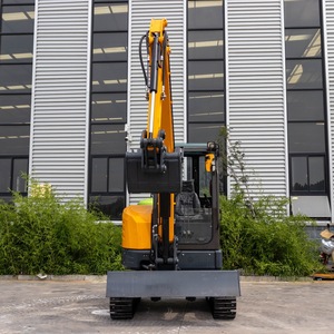 Mini-excavatrice sur chenilles jaune 1,5 tonne à rayon de braquage court pour le défrichement des terres agricoles et des vergers - Product Image 2