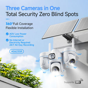 Caméra PTZ solaire 4G LTE, caméra AOV AG623SR, triple objectif 9MP, 12000mAh, 6 moteurs, puce HiSilicon, durable pour la sécurité extérieure - Product Image 5