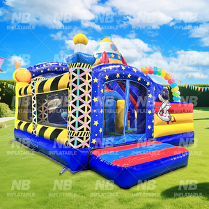 Space Theme <b>Inflatable</b> Castle Jumping Bouncer House Commercial <b>Water</b> <b>Slide</b> for Kids <b>Inflatable</b> House Spa - Product Image 3